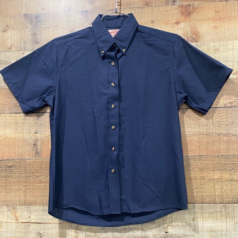 New Red Kap Button Down Navy Women’s Work Uniform Shirt Sz 10 & Sz 18